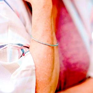 Sheila Fajl Thin Flat Bangle - ICE